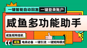 『矩阵引流一对一教学』推荐咸鱼助手自动发货多功能电脑助手内部项目『脚本卡密+详细教程』-网创之家