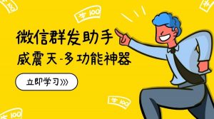 『高端精品』最新微信威震天群发群发引流工具，解放双手快速引流『群发工具+使用教程』-网创之家