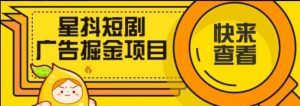『创业项目』星斗短剧广告掘金项目-网创之家