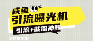『高端精品』外面收费888的咸鱼引流截流黑科技 截留引流神器 单日曝光引流800+『引流软件+使用教程』-网创之家