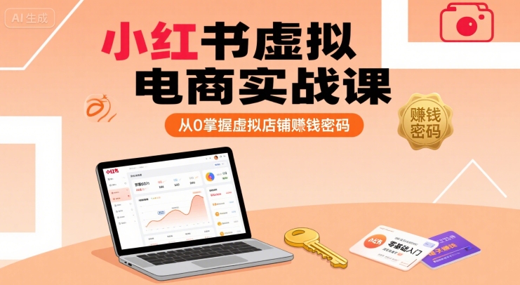 小红书虚拟电商实战课,从0掌握虚拟店铺賺钱密码-网创之家