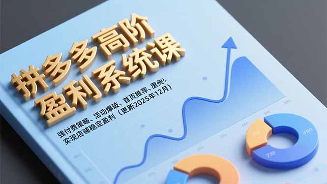 拼多多高阶盈利系统课，强付费策略、活动爆破、首页推荐，实现店铺稳定盈利(更新12月-网创之家