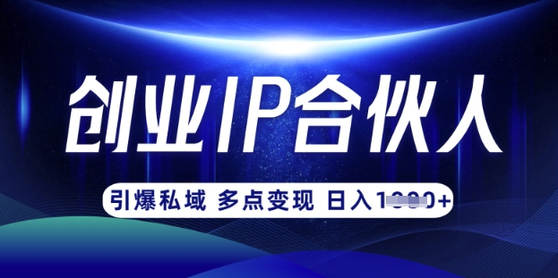 云帆·创业ip合伙人打造3.0，从0到1教你做网创，实现月入过W-网创之家