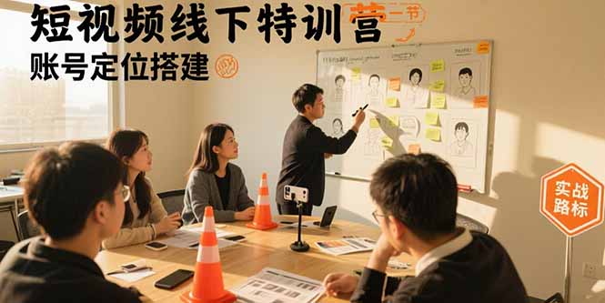 短视频线下特训营：账号定位搭建/口播号拍摄剪辑/直播间流量入口/变现实战-网创之家