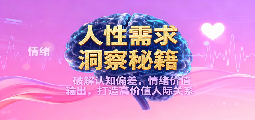 人性需求洞察秘籍，破解认知偏差，情绪价值输出，打造高价值人际关系-网创之家