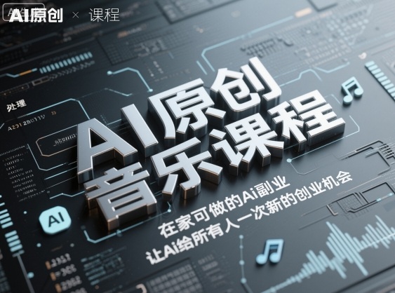 AI原创音乐课程，在家可做的Ai副业，让Ai给所有人一次新的创业机会-网创之家