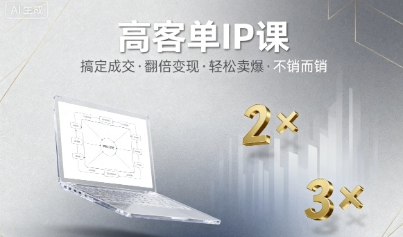 高客单IP课，搞定成交，搞定高客单IP，翻倍变现，轻松卖爆，不销而销-网创之家