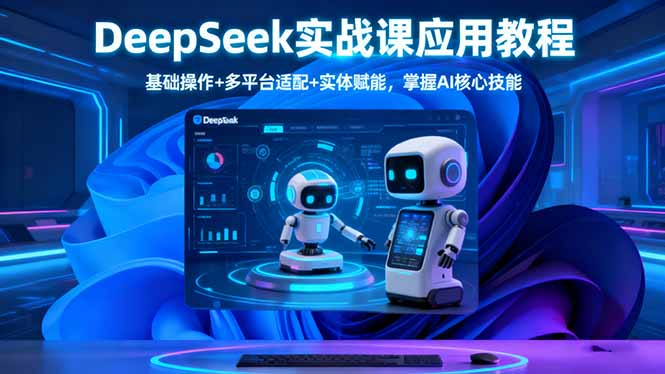 DeepSeek实战课应用教程、基础操作+多平台适配+实体赋能，掌握AI核心技能-网创之家