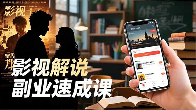 Tk影视解说副业速成课，软件安装、全流程实操、爆款预设，新手两周变现-网创之家