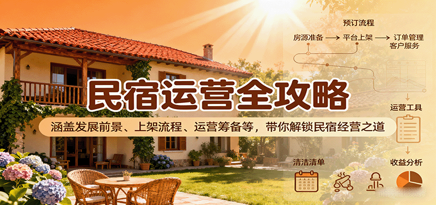 民宿运营全攻略：涵盖发展前景、上架流程、运营筹备等，带你解锁民宿经营之道-网创之家