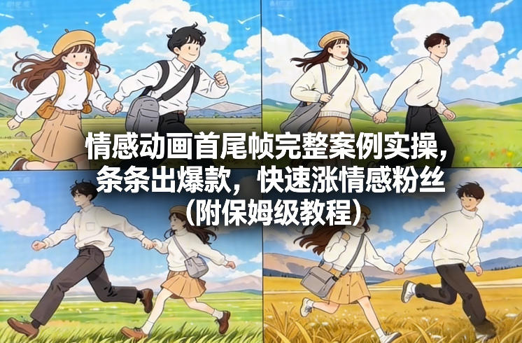 情感动画首尾帧完整案例实操,条条出爆款,快速涨情感粉丝(附保姆级教程)-网创之家