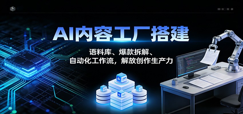 AI内容工厂搭建：语料库、爆款拆解、自动化工作流，解放创作生产力-网创之家