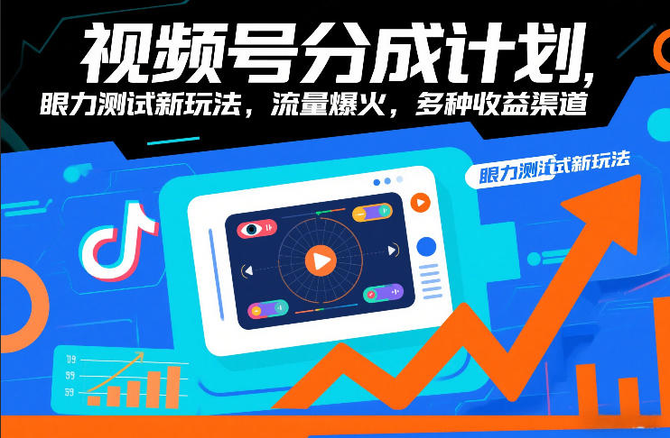 视频号分成计划，眼力测试新玩法，流量爆火，多种收益渠道-网创之家