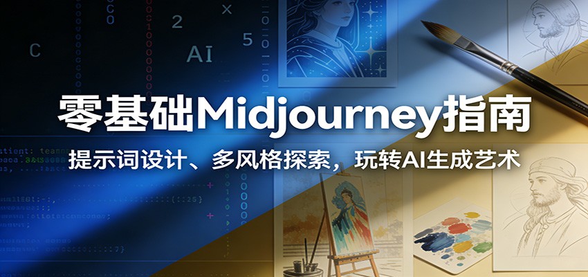 零基础Midjourney指南：提示词设计、多风格探索，玩转AI生成艺术-网创之家