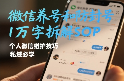 微信养号和防封号1万字拆解SOP，个人微信维护技巧，私域必学【文档】-网创之家