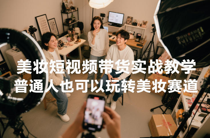 美妆短视频带货实战教学，普通人也可以玩转美妆赛道-网创之家