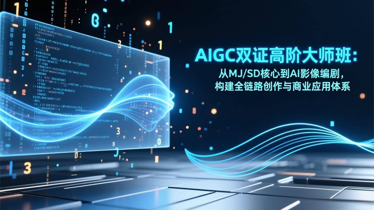 AIGC双证高阶大师班：从MJ/SD核心到AI影像编剧，构建全链路创作与商业应用体系-网创之家