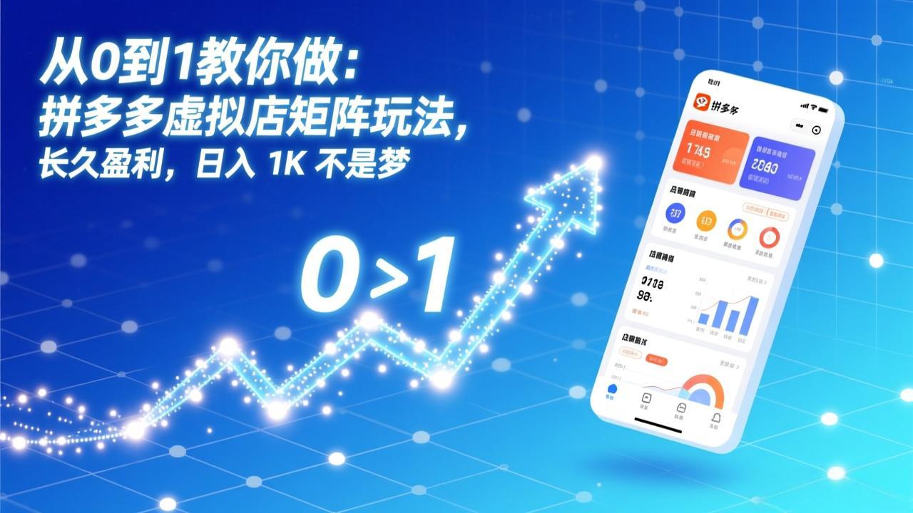 从0到1教你做：拼多多虚拟店矩阵玩法，长久盈利，日入 1K 不是梦-网创之家