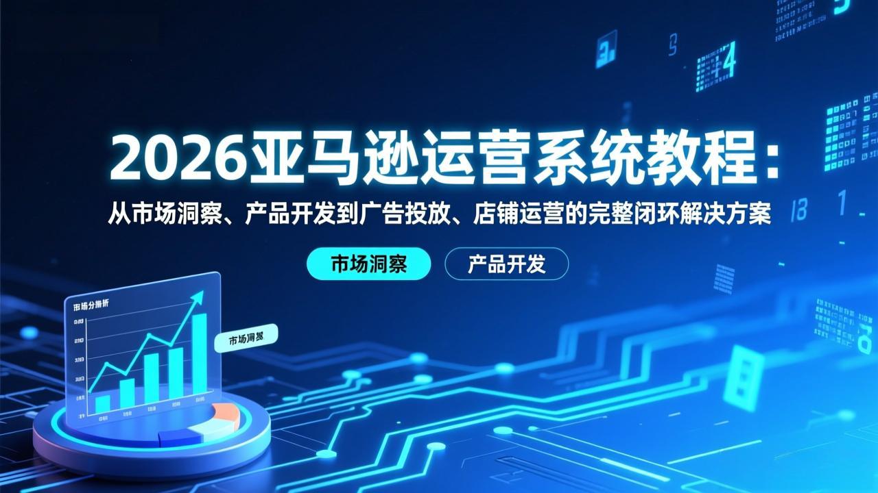2026亚马逊运营系统教程：从市场洞察、产品开发到广告投放、店铺运营的完整闭环解决方案-网创之家