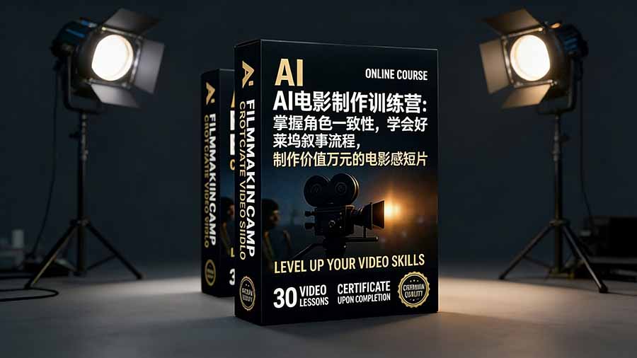 AI电影制作训练营：掌握角色一致性，学会好莱坞叙事流程，制作价值万元的电影感短片-网创之家