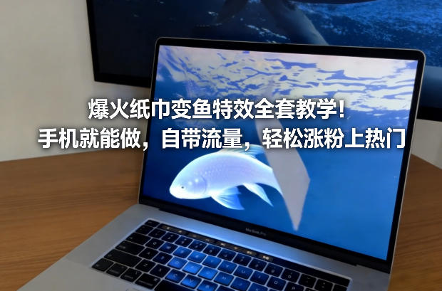 爆火纸巾变鱼特效全套教学！手机就能做，自带流量，轻松涨粉上热门-网创之家