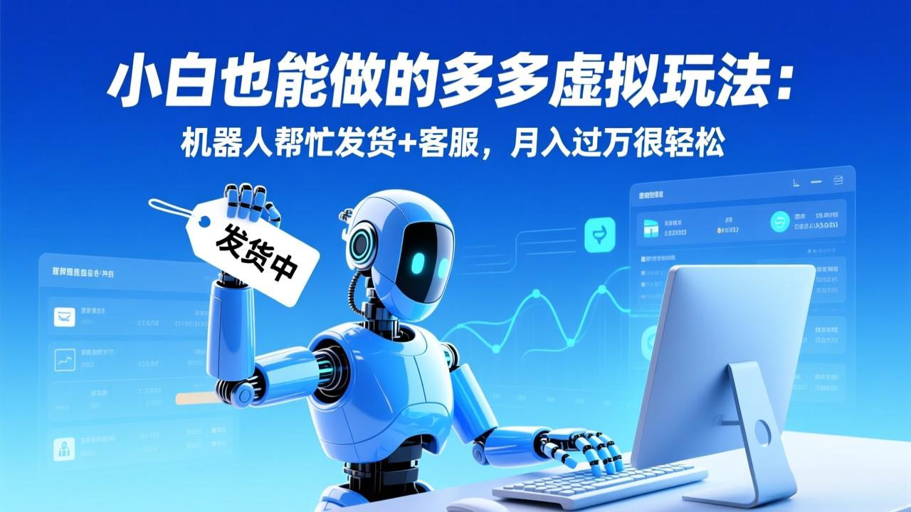 小白也能做的多多虚拟玩法：机器人帮忙发货+客服，月入过万很轻松-网创之家