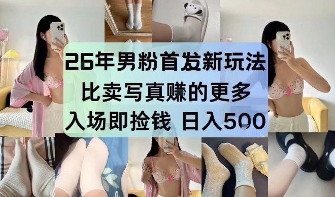 26年男粉首发最新3.0玩法，独此一家，比卖写真賺的更多，入场即捡钱，日入5张【揭秘】-网创之家