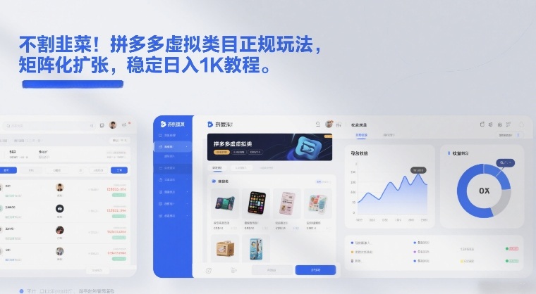 不割韭菜！拼多多虚拟类目正规玩法，矩阵化扩张，稳定日入1K教程【揭秘】-网创之家