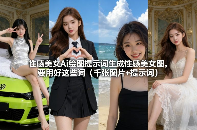 性感美女Ai绘图提示词生成性感美女图，要用好这些词(千张图片+提示词)-网创之家