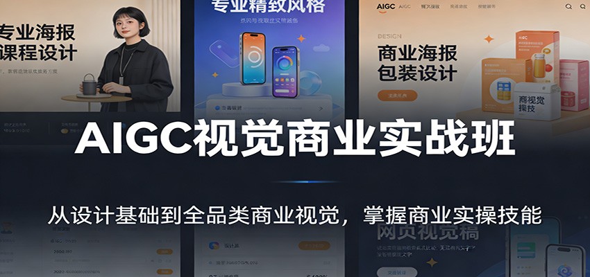 AIGC视觉商业实战班：从设计基础到全品类商业视觉，掌握商业实操技能-网创之家
