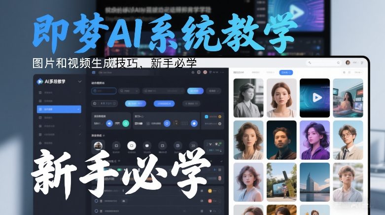 即梦AI系统教学，图片和视频生成技巧，新手必学-网创之家