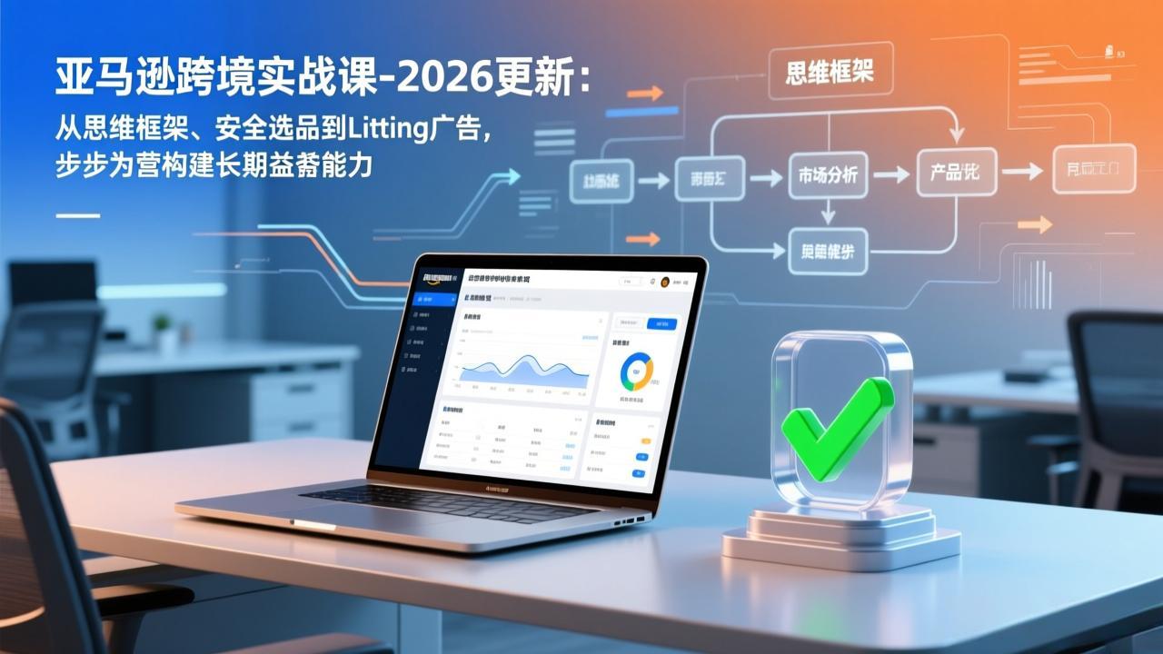 亚马逊跨境实战课-2026更新：从思维框架、安全选品到Listing广告，步步为营构建长期盈利能力-网创之家