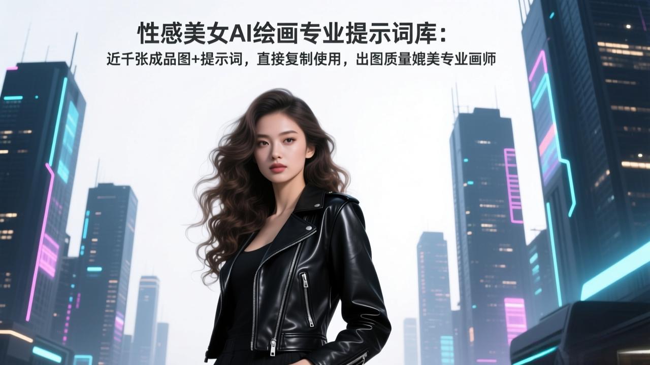 性感美女AI绘画专业提示词库：近千张成品图+提示词，直接复制使用，出图质量媲美专业画师-网创之家