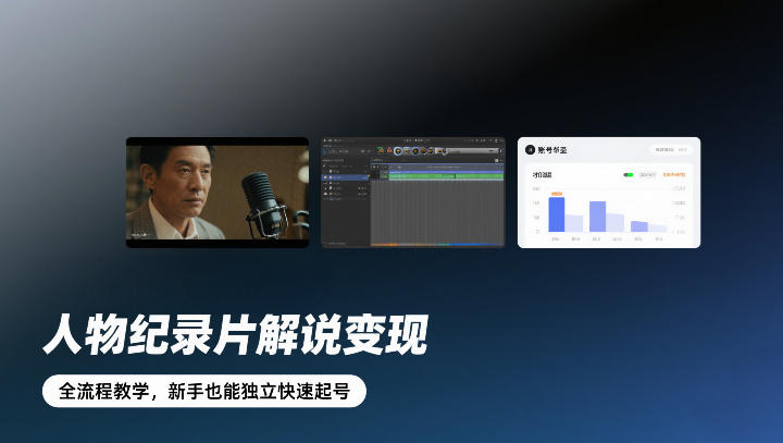 人物纪录片解说变现，全流程教学，新手也能独立快速起号-网创之家