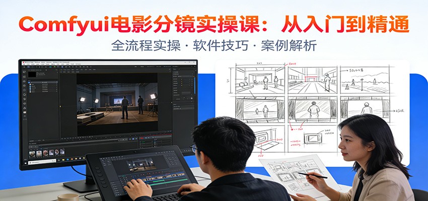 ComfyUI电影分镜实操课：分镜一致性，全流程AI视频制作，零基础也能做专业分镜-网创之家