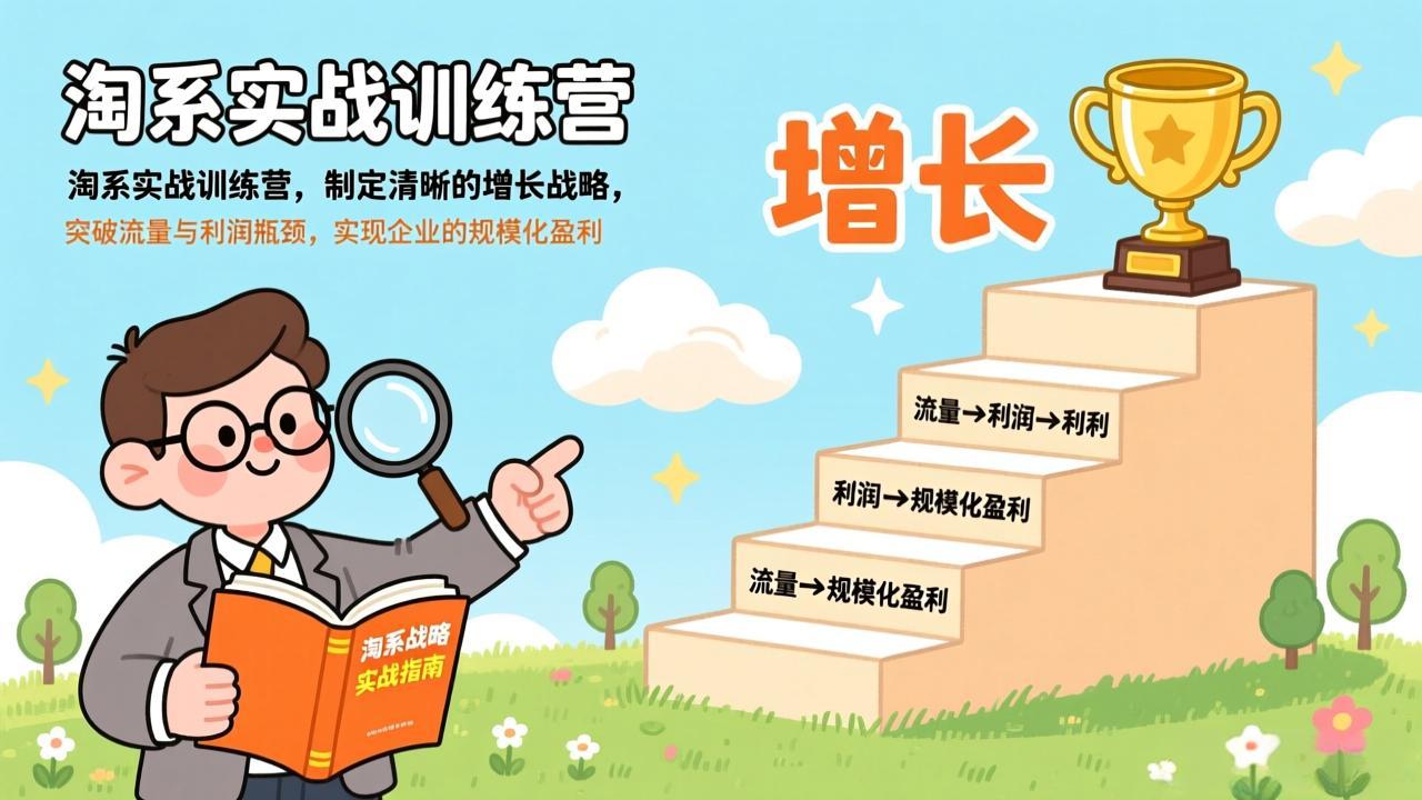 淘系实战训练营，制定清晰的增长战略，突破流量与利润瓶颈，实现企业的规模化盈利-网创之家