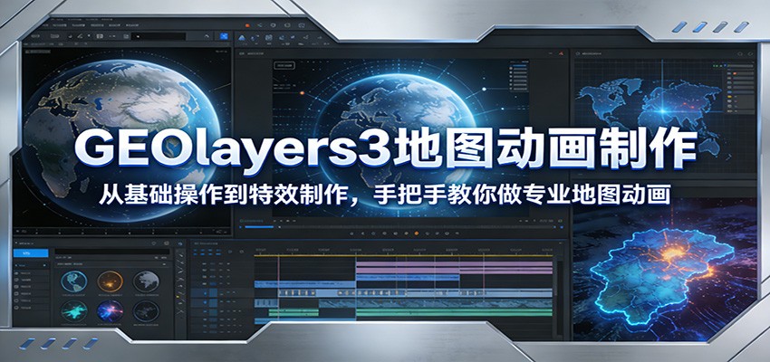 GEOlayers3地图动画制作：从基础操作到特效制作，手把手教你做专业地图动画-网创之家