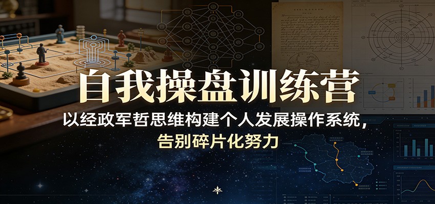 自我操盘训练营:以经政军哲思维构建个人发展操作系统,告别碎片化努力-网创之家