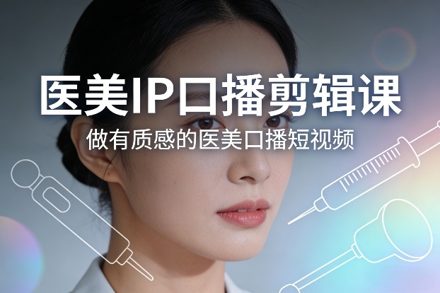 医美IP口播剪辑课，做有质感的医美口播短视频-网创之家