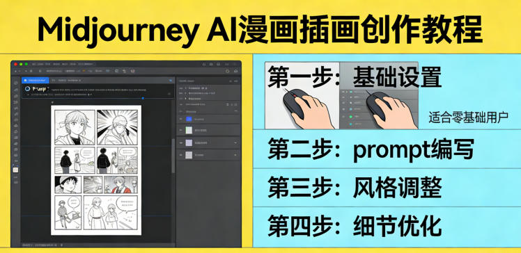 利用Midjourney AI人工智能轻松创作漫画插画教程，零基础创作完整漫画插画-网创之家