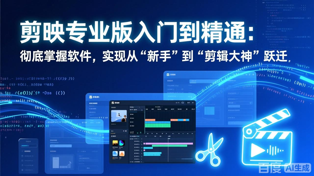 剪映专业版入门到精通：彻底掌握软件，实现从“新手”到“剪辑大神”跃迁-网创之家