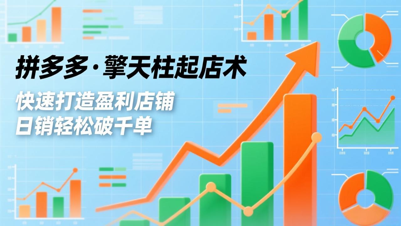 拼多多·擎天柱起店术，爆流布局、利润起飞、不断流，快速打造盈利店铺，日销破千单(更新-网创之家