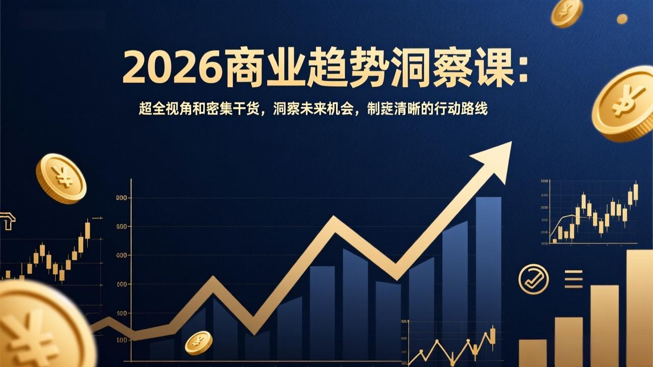 2026商业趋势洞察课：超全视角和密集干货，洞察未来机会，制定清晰的行动路线-网创之家