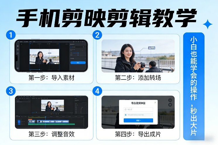 手机剪映剪辑教学，小白也能学会的操作，秒出大片-网创之家