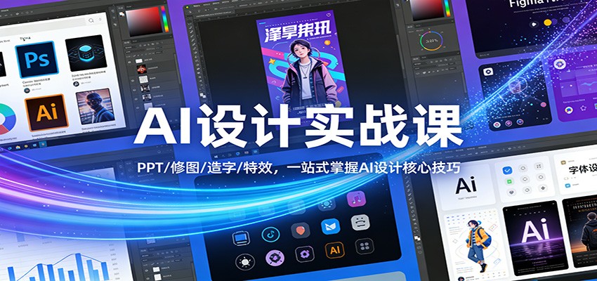 AI设计实战课：PPT/修图/造字/特效，一站式掌握AI设计核心技巧-网创之家