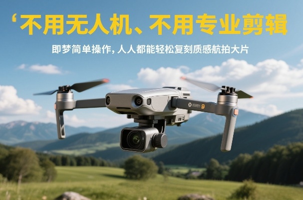 不用无人机、不用专业剪辑，即梦简单操作，人人都能轻松复刻质感航拍大片-网创之家
