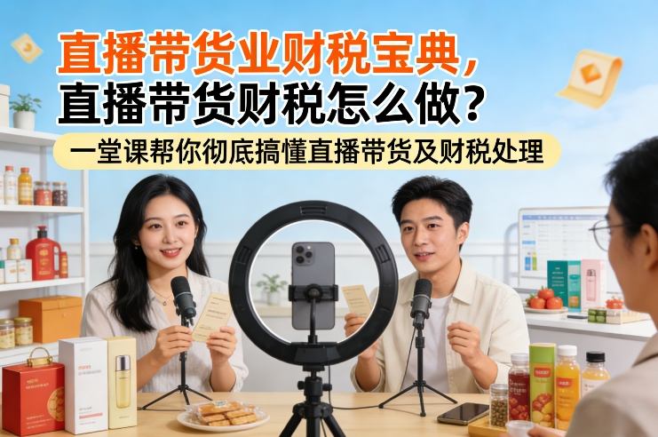 直播带货业财税宝典，直播带货财税怎么做？一堂课帮你彻底搞懂直播带货及财税处理-网创之家