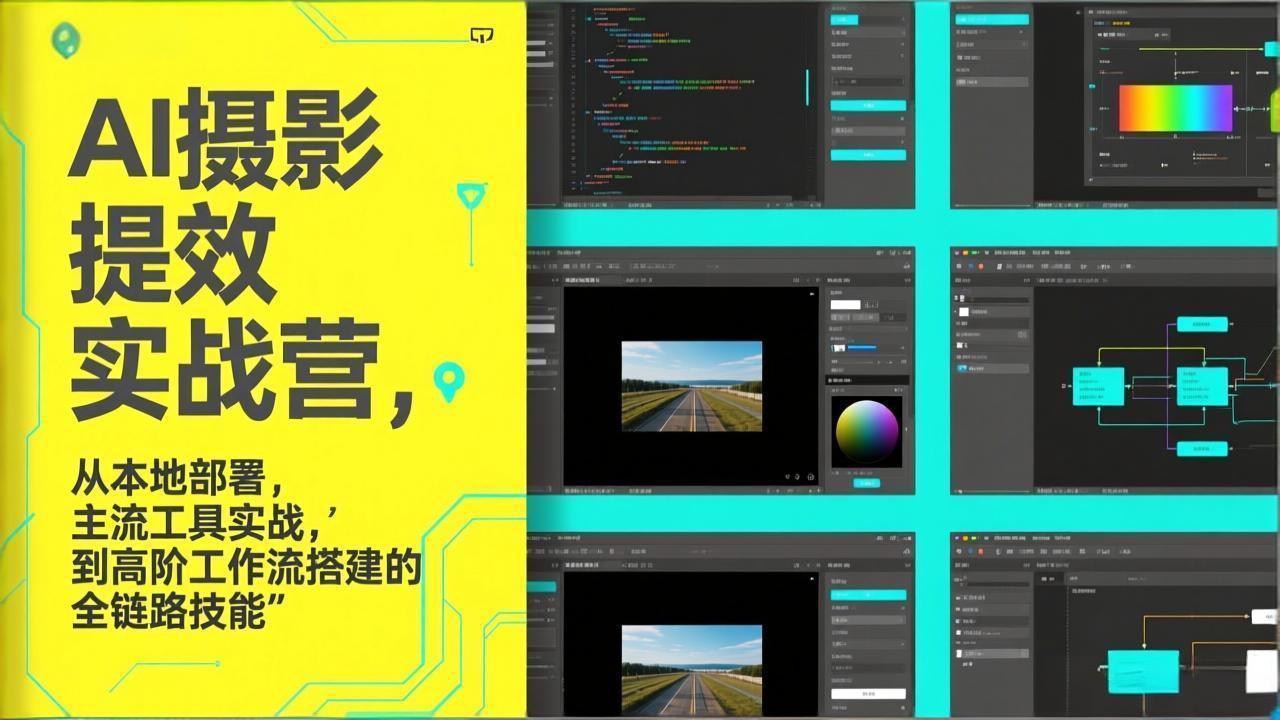 AI+摄影提效实战营，从本地部署，主流工具实战，到高阶工作流搭建的全链路技能-网创之家