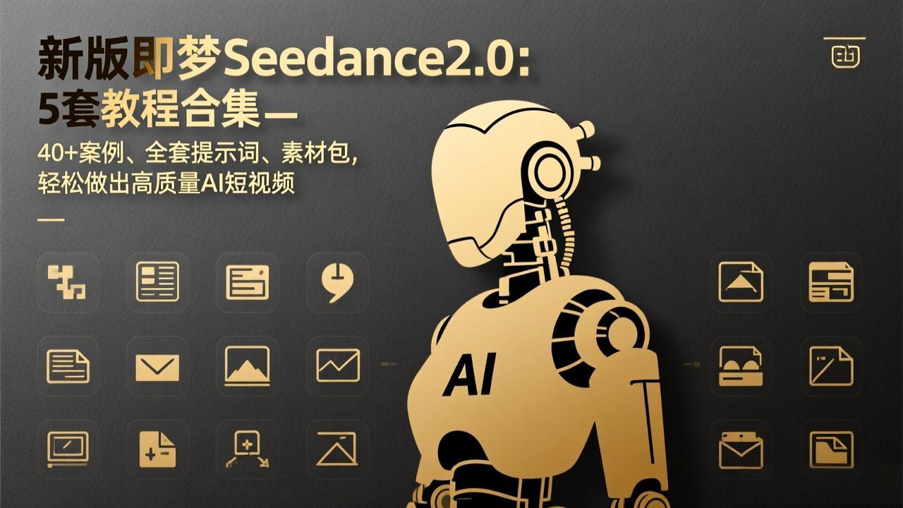 新版即梦Seedance2.0：5套教程合集，40+案例、全套提示词、素材包，轻松做出高质量AI短视频-网创之家