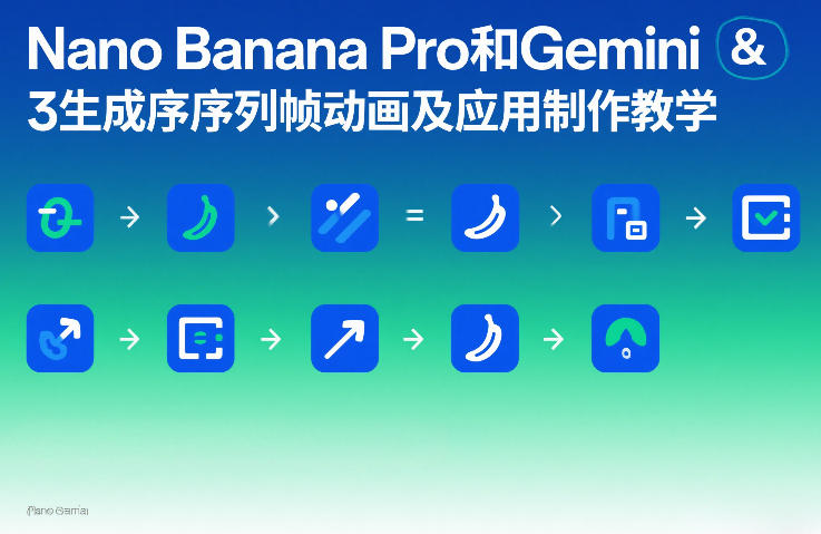 Nano Banana Pro和Gemini 3生成序列帧动画及应用制作教学-网创之家